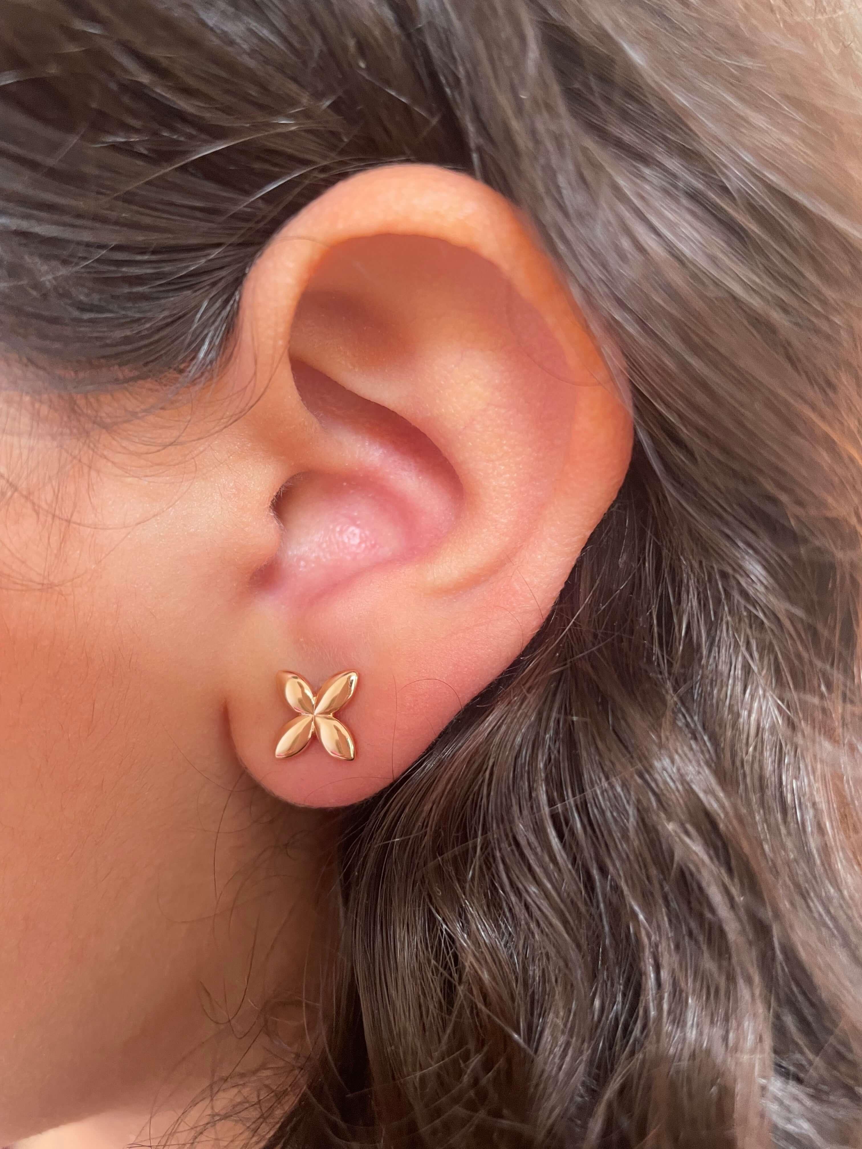 Minimalist Butterfly Earrings -Rose Gold - Marwa Jewels