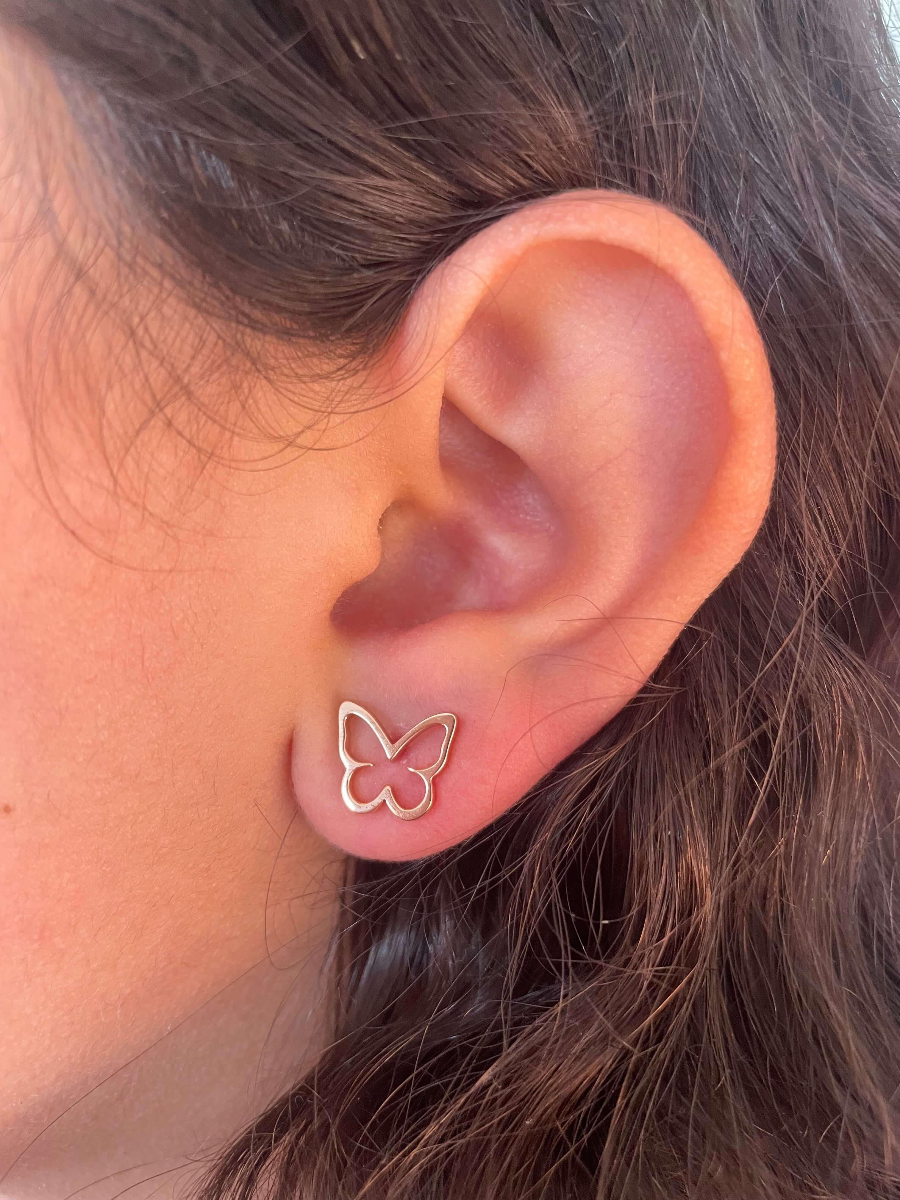 Open Butterfly Earrings-Rose Gold - Marwa Jewels