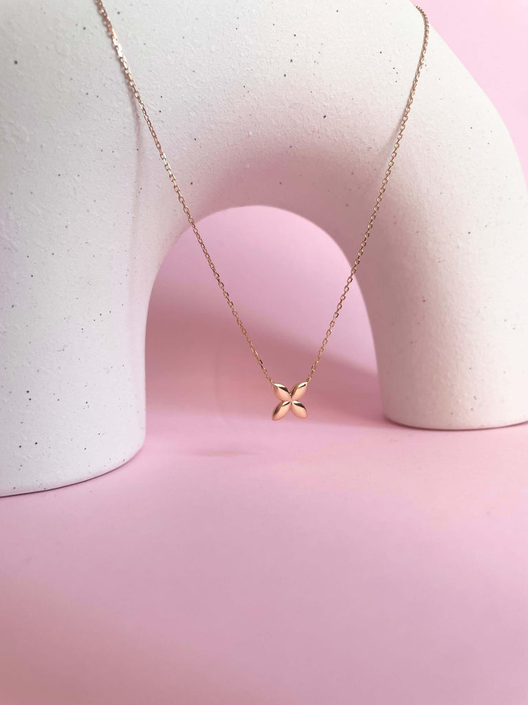 Minimalist Butterfly Necklace- Rose Gold - Marwa Jewels