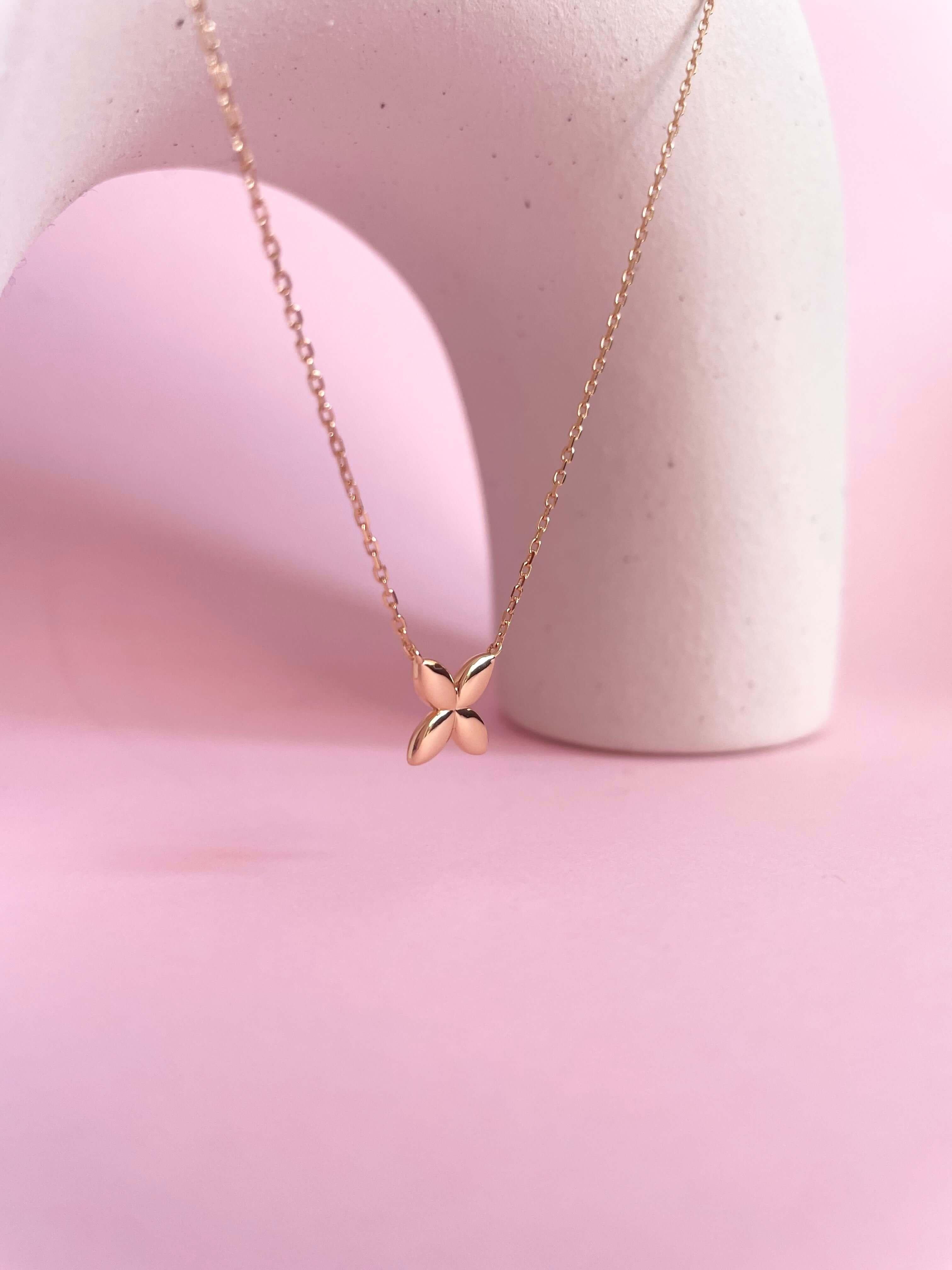 Minimalist Butterfly Necklace- Rose Gold - Marwa Jewels