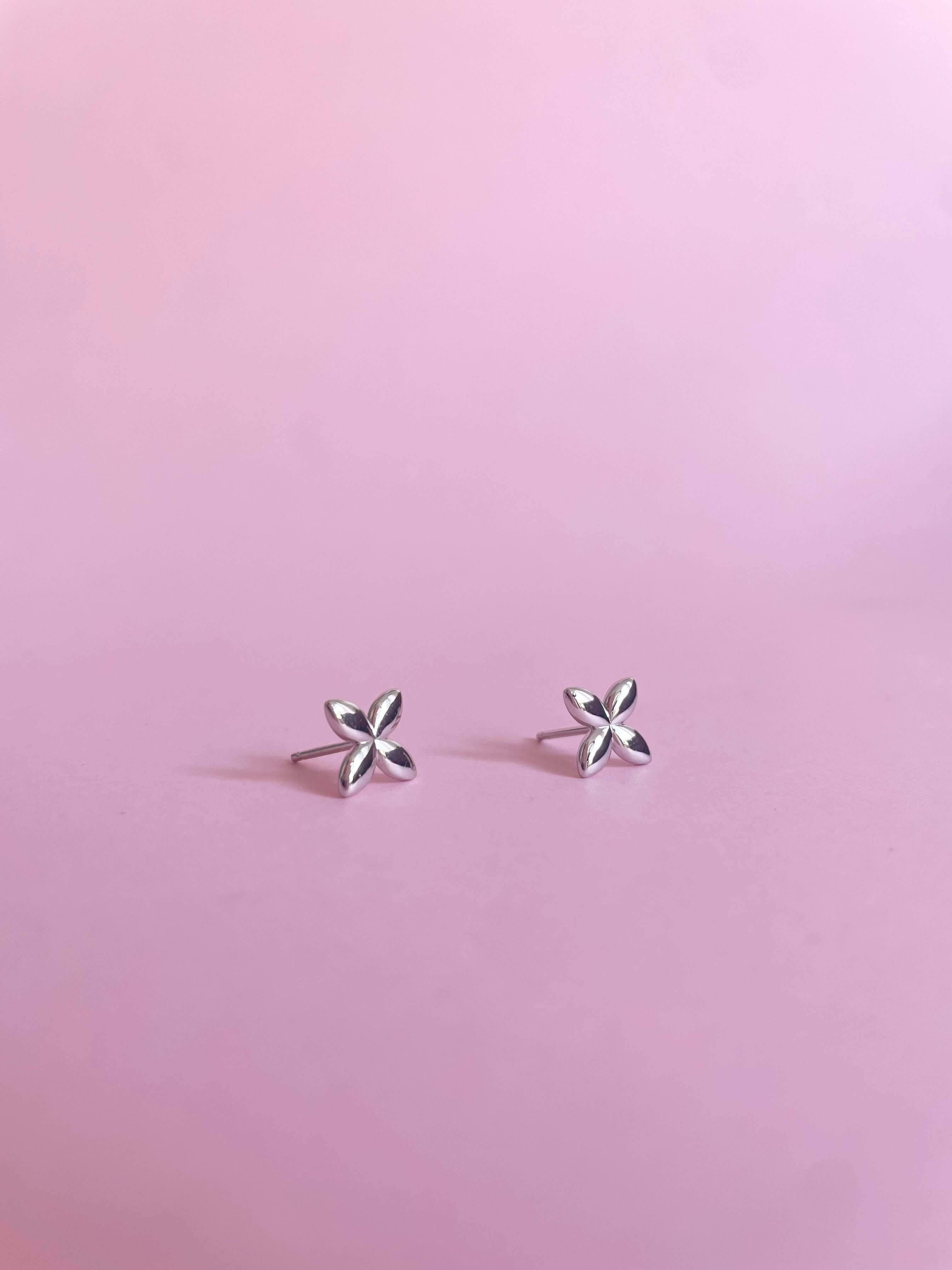 Minimalist Butterfly Earrings -Silver - Marwa Jewels