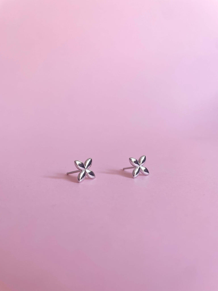 Minimalist Butterfly Earrings -Silver - Marwa Jewels