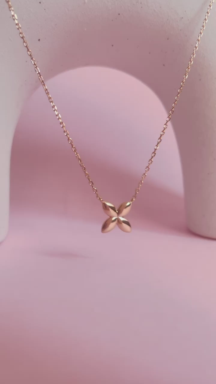 Minimalist Butterfly Necklace, Rose Gold, video, Treat yourself or a loved one to this stunning butterfly necklace, featuring a butterfly motif that adds a subtle touch to any outfit., $100.00